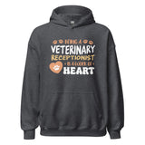 Veterinary receptionist work of heart Unisex Hoodie-I love Veterinary