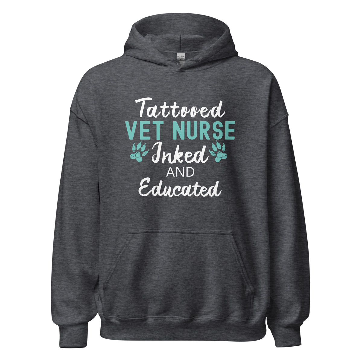 Vet Nurse Inked and Educated Unisex Hoodie-I love Veterinary
