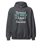 Vet Nurse Inked and Educated Unisex Hoodie-I love Veterinary