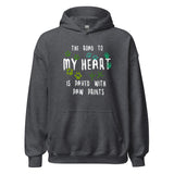 The road to my heart is paved with paw prints Unisex Hoodie-Unisex Hoodie | Gildan 18500-I love Veterinary