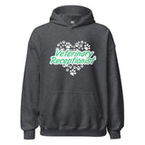 Veterinary Receptionist Heart Paws Unisex Hoodie-I love Veterinary
