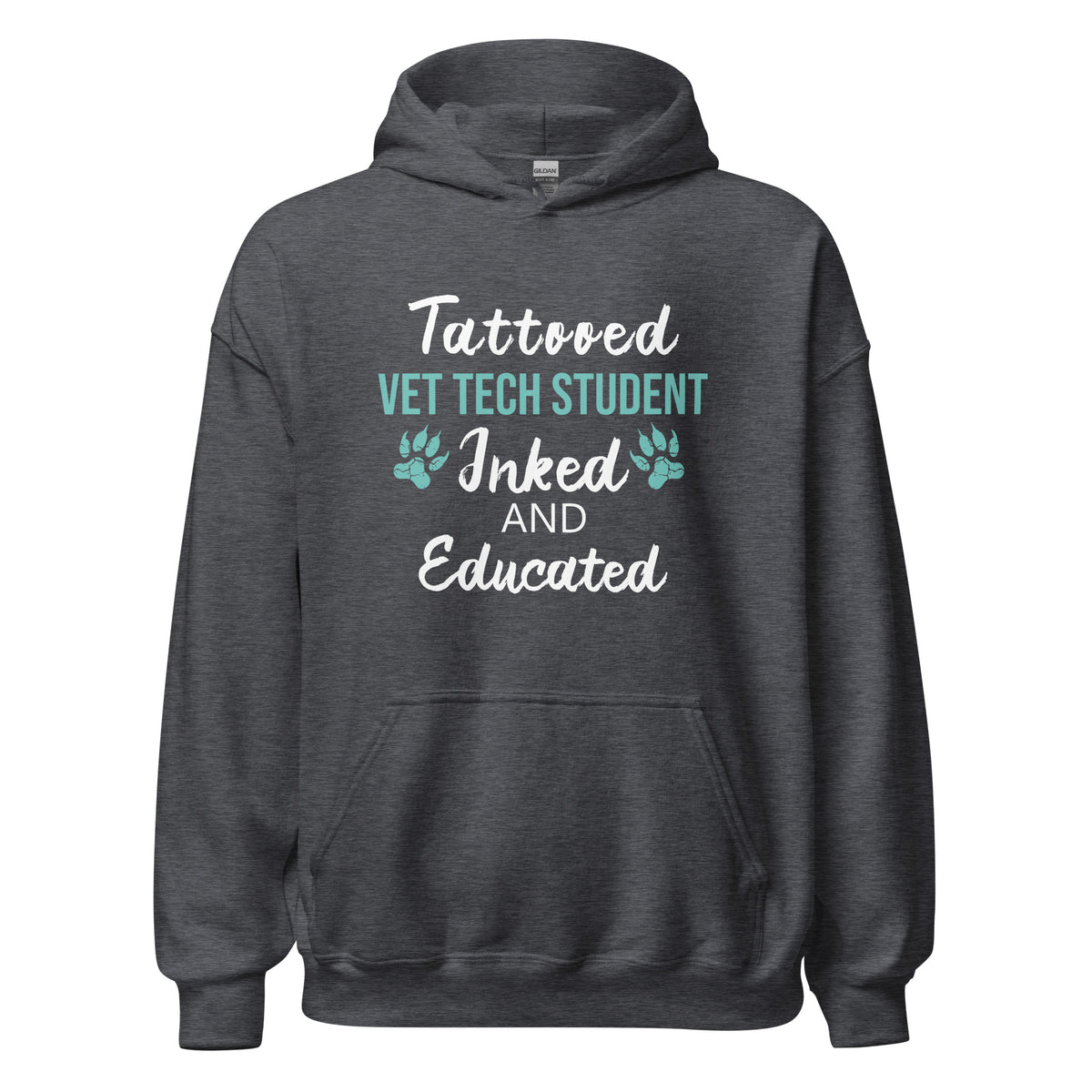 Vet Tech Student Inked and Educated Unisex Hoodie-I love Veterinary