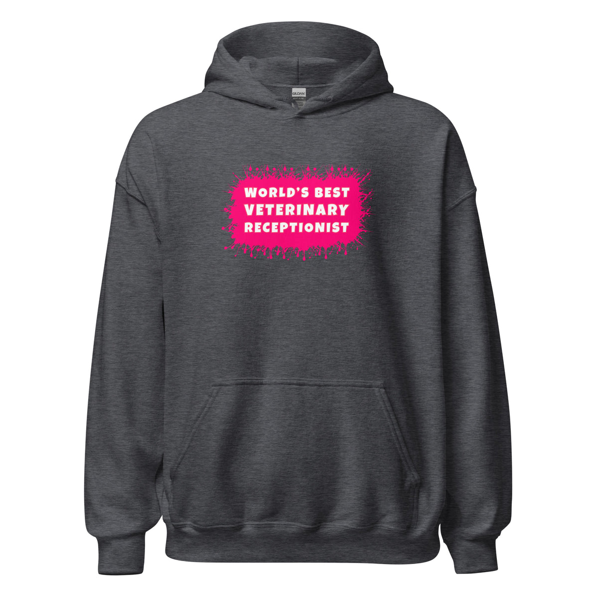 World's best veterinary receptionist color splash Unisex Hoodie-I love Veterinary