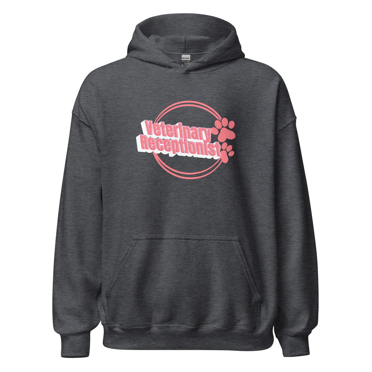 Vet Receptionist circle two paws Unisex Hoodie-I love Veterinary