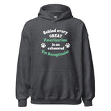 Behind every great veterinarian is an exhausted vet receptionist Unisex Hoodie-I love Veterinary
