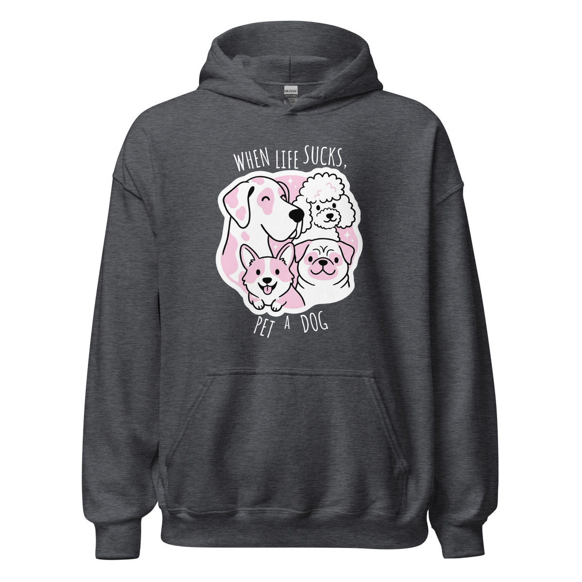 When life sucks pet a dog Unisex Hoodie-I love Veterinary