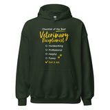 Veterinary Receptionist checklist Unisex Hoodie-I love Veterinary