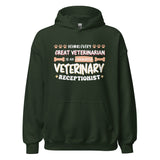 Exhausted veterinary receptionist Unisex Hoodie-I love Veterinary