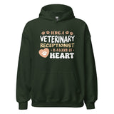 Veterinary receptionist work of heart Unisex Hoodie-I love Veterinary