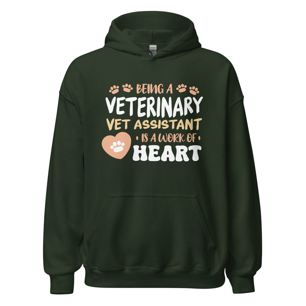Vet Assistant work of heart - Unisex Hoodie-I love Veterinary