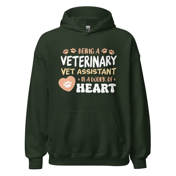 Vet Assistant work of heart - Unisex Hoodie-I love Veterinary