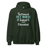 Vet Nurse Inked and Educated Unisex Hoodie-I love Veterinary