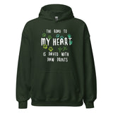 The road to my heart is paved with paw prints Unisex Hoodie-Unisex Hoodie | Gildan 18500-I love Veterinary