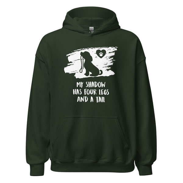 My shadow has four legs and a tail Unisex Hoodie-I love Veterinary