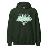 Veterinary Receptionist Heart Paws Unisex Hoodie-I love Veterinary