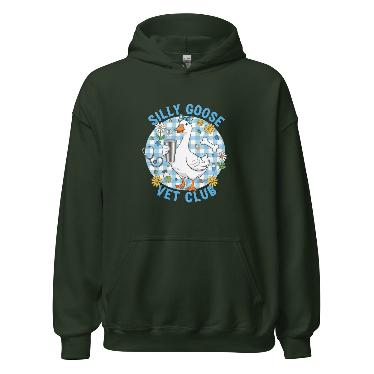 Silly Goose Vet Club Unisex Hoodie-I love Veterinary