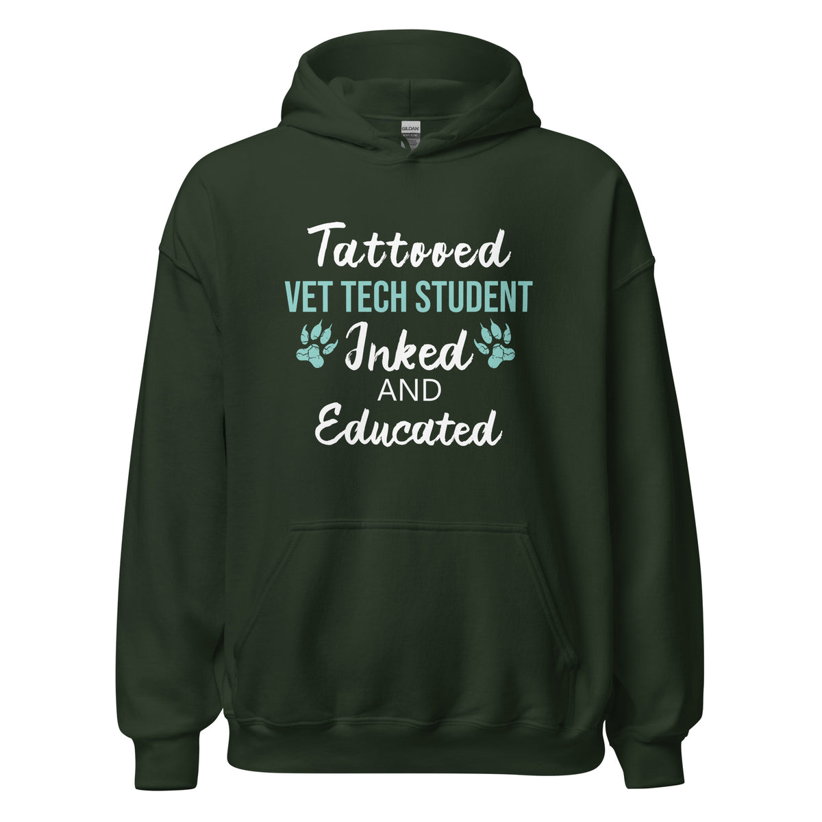 Vet Tech Student Inked and Educated Unisex Hoodie-I love Veterinary