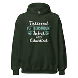 Vet Tech Student Inked and Educated Unisex Hoodie-I love Veterinary