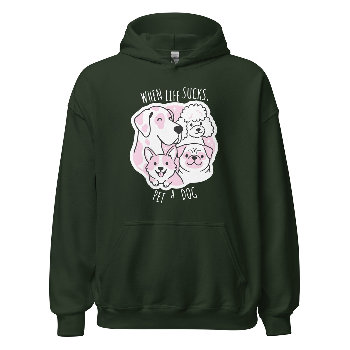 When life sucks pet a dog Unisex Hoodie-I love Veterinary
