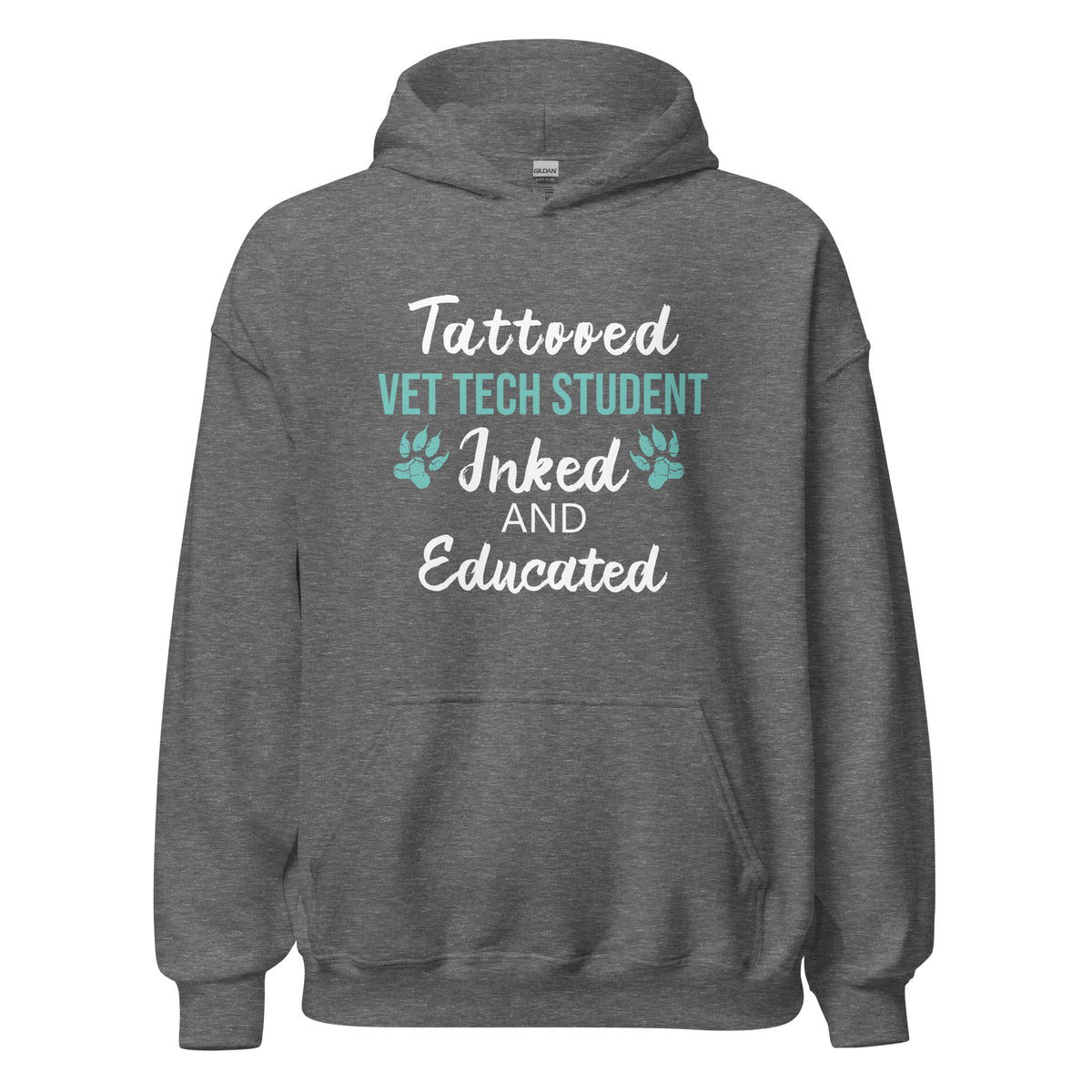 Vet Tech Student Inked and Educated Unisex Hoodie-I love Veterinary