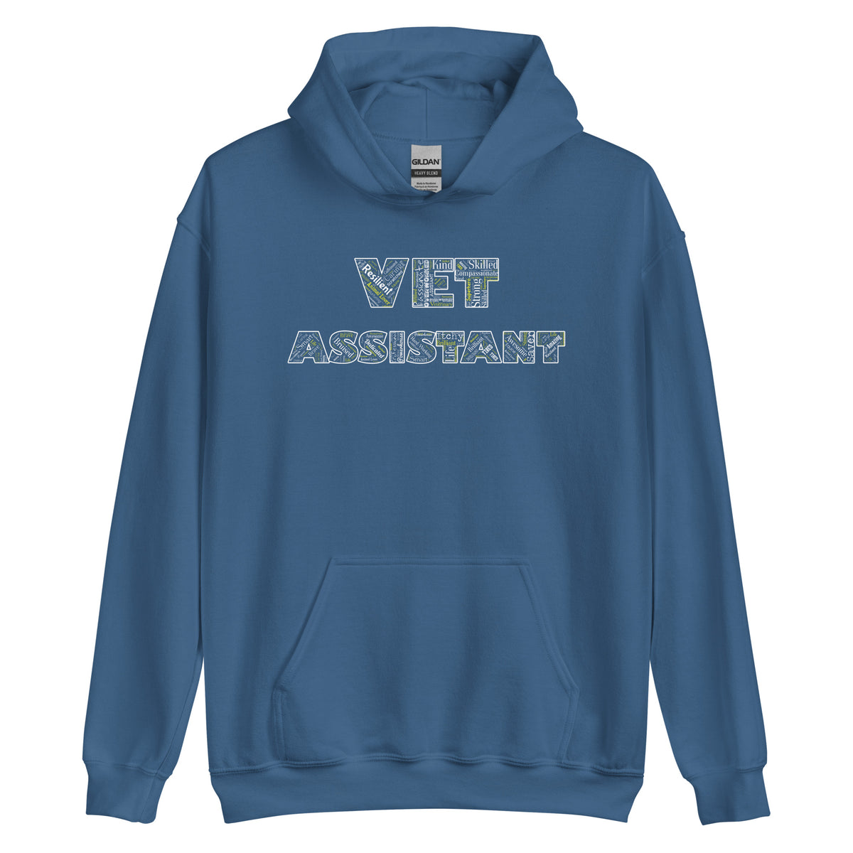 Vet Assistant Typography Unisex Hoodie-Unisex Hoodie | Gildan 18500-I love Veterinary