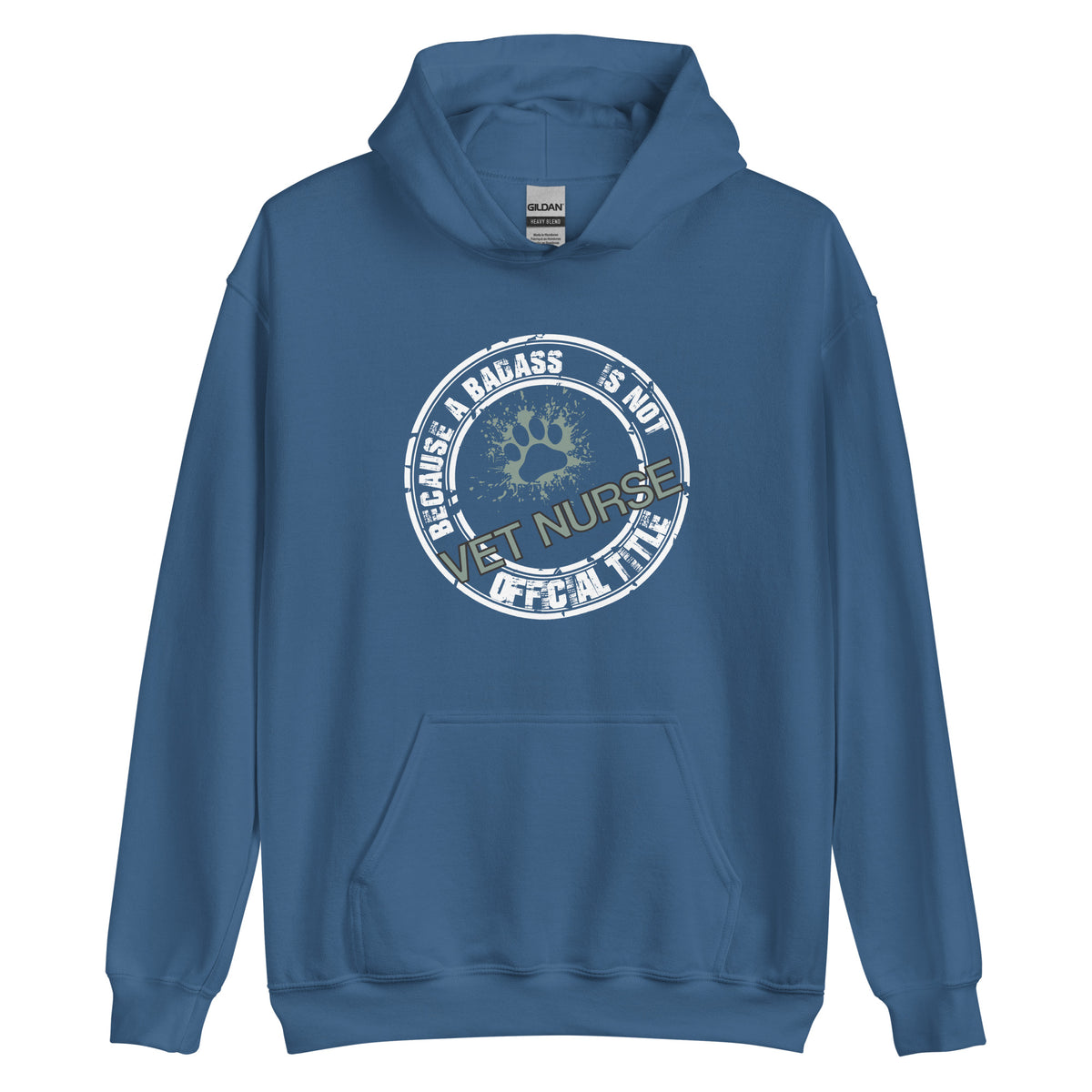 Vet Nurse Because badass is not an official job title Unisex Hoodie-Unisex Hoodie | Gildan 18500-I love Veterinary