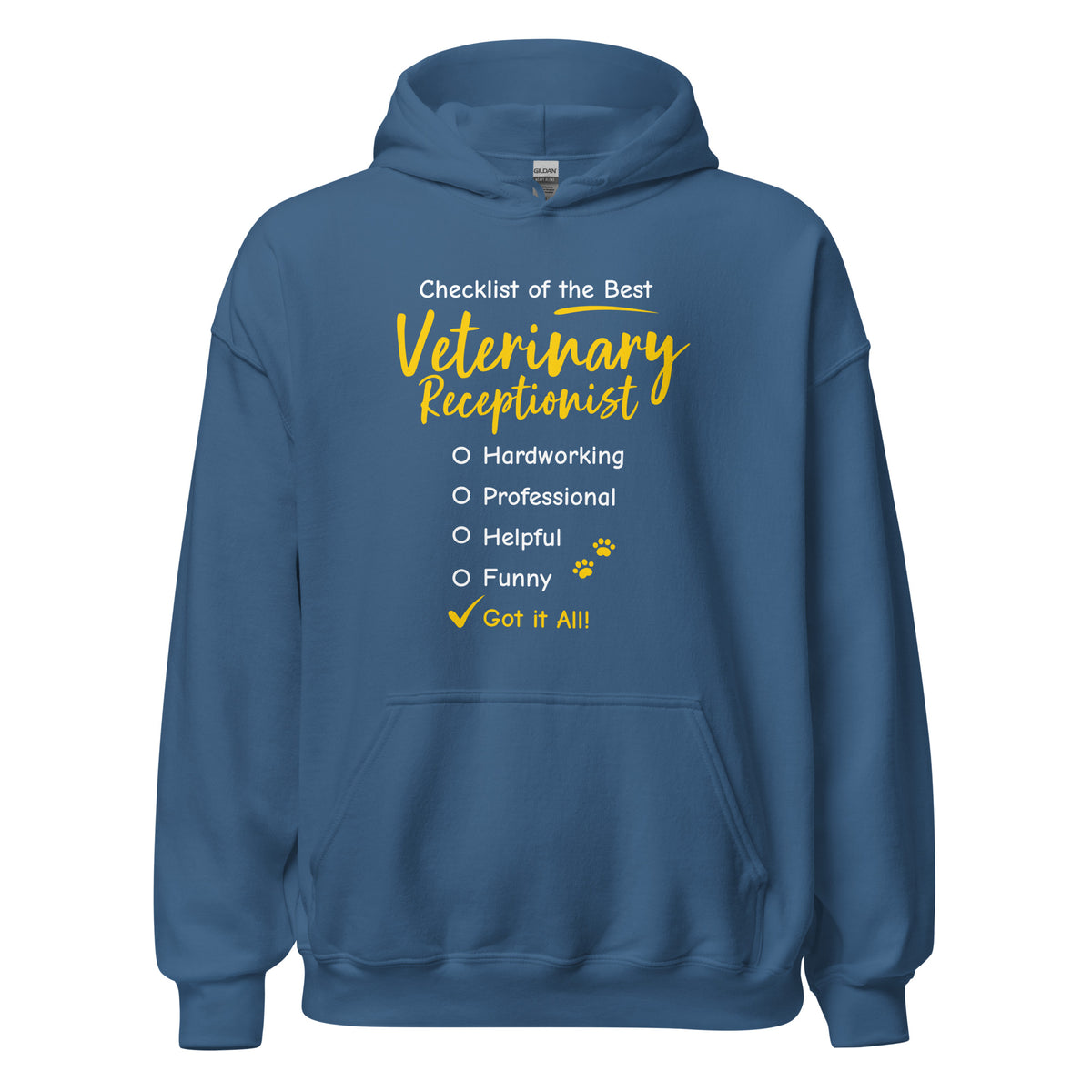 Veterinary Receptionist checklist Unisex Hoodie-I love Veterinary