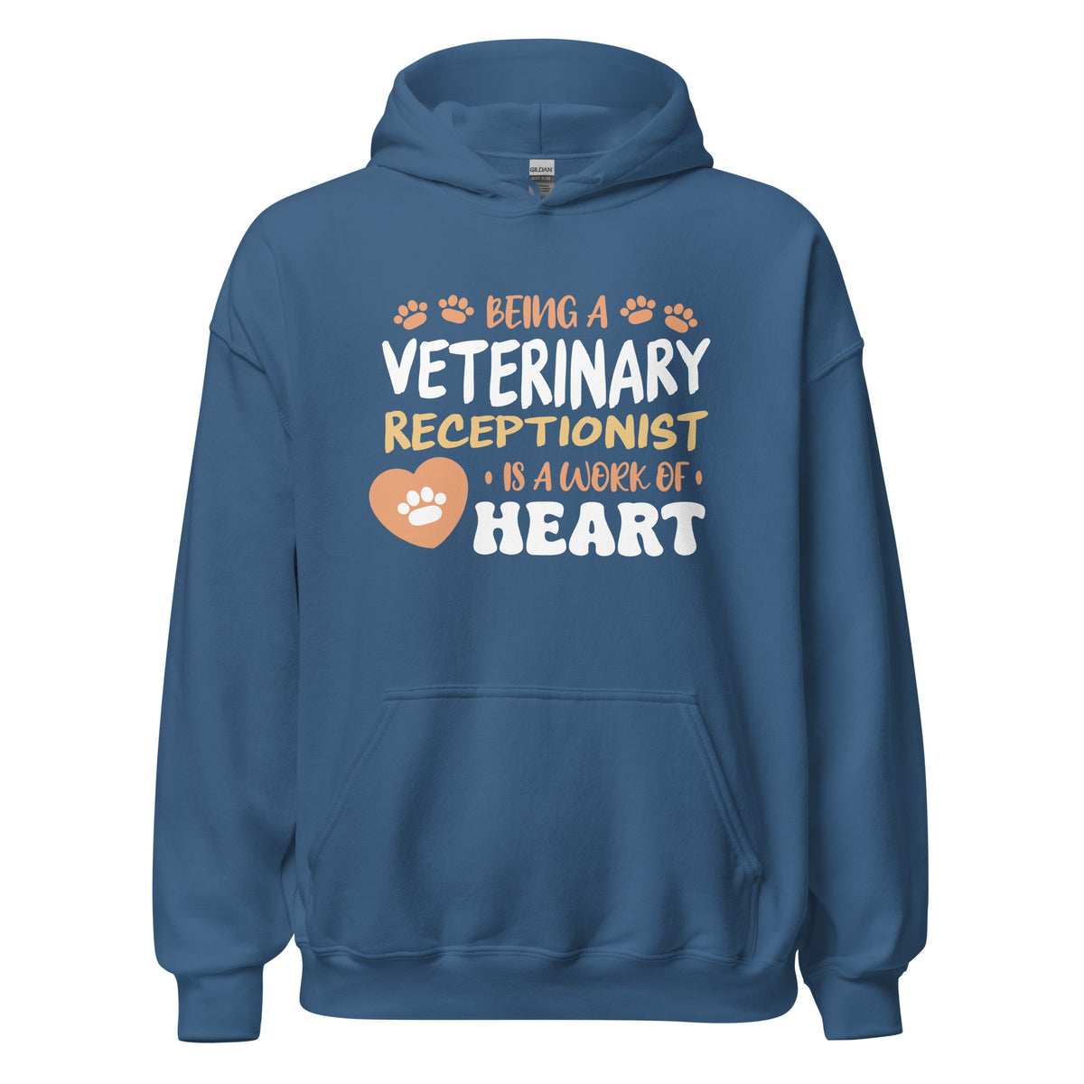 Veterinary receptionist work of heart Unisex Hoodie-I love Veterinary