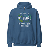 The road to my heart is paved with paw prints Unisex Hoodie-Unisex Hoodie | Gildan 18500-I love Veterinary