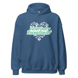 Veterinary Receptionist Heart Paws Unisex Hoodie-I love Veterinary
