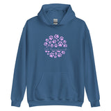 Vet Receptionist circle paws pattern Unisex Hoodie-I love Veterinary