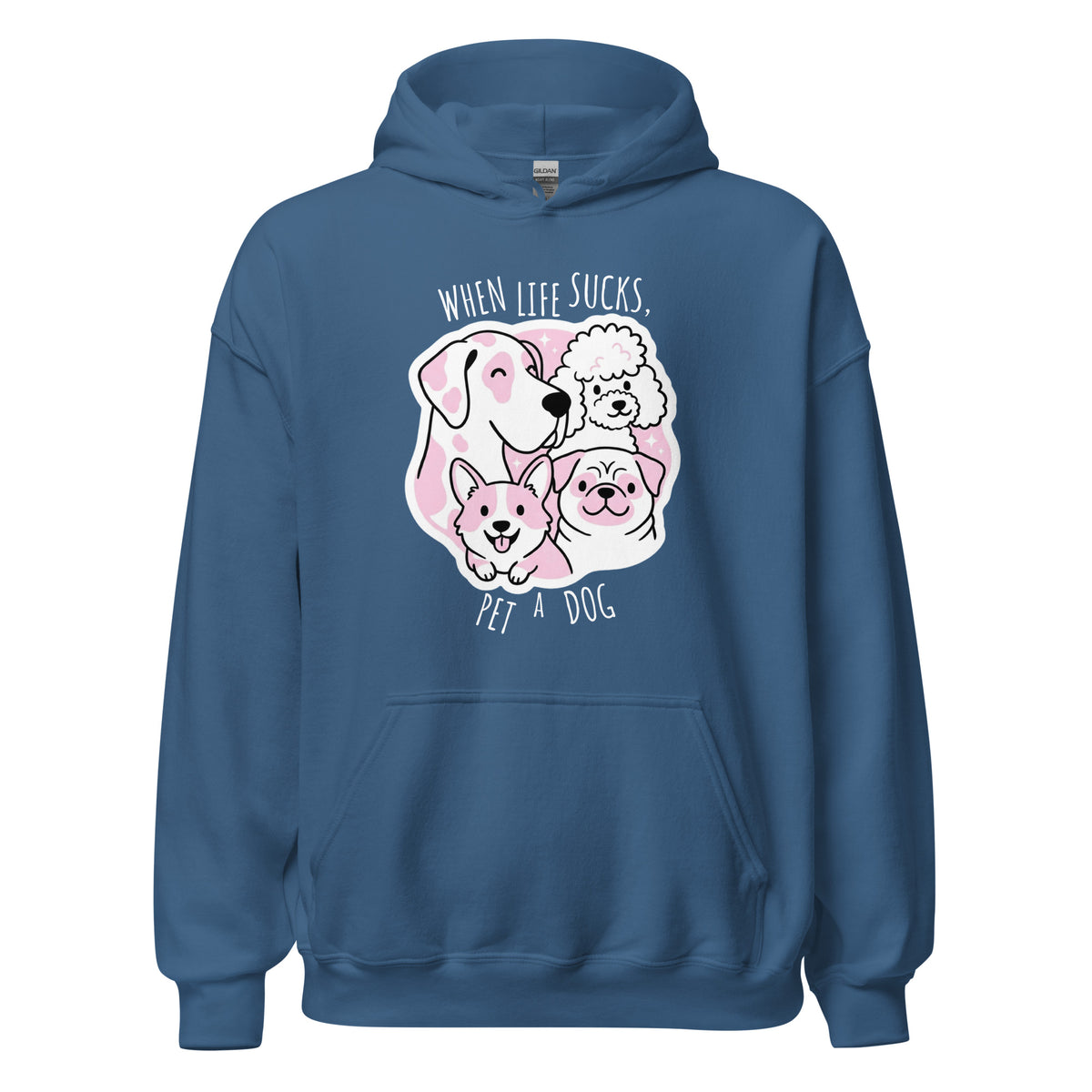 When life sucks pet a dog Unisex Hoodie-I love Veterinary