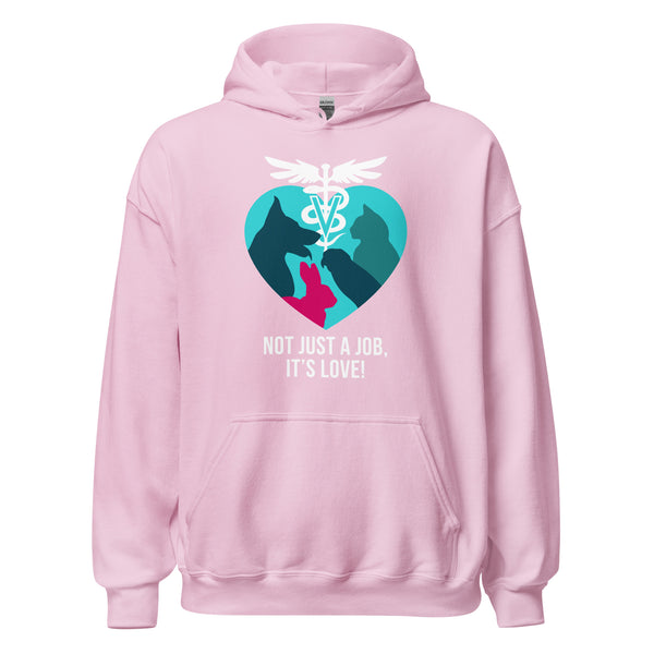 Not just job it's Love Unisex Hoodie-Unisex Hoodie | Gildan 18500-I love Veterinary