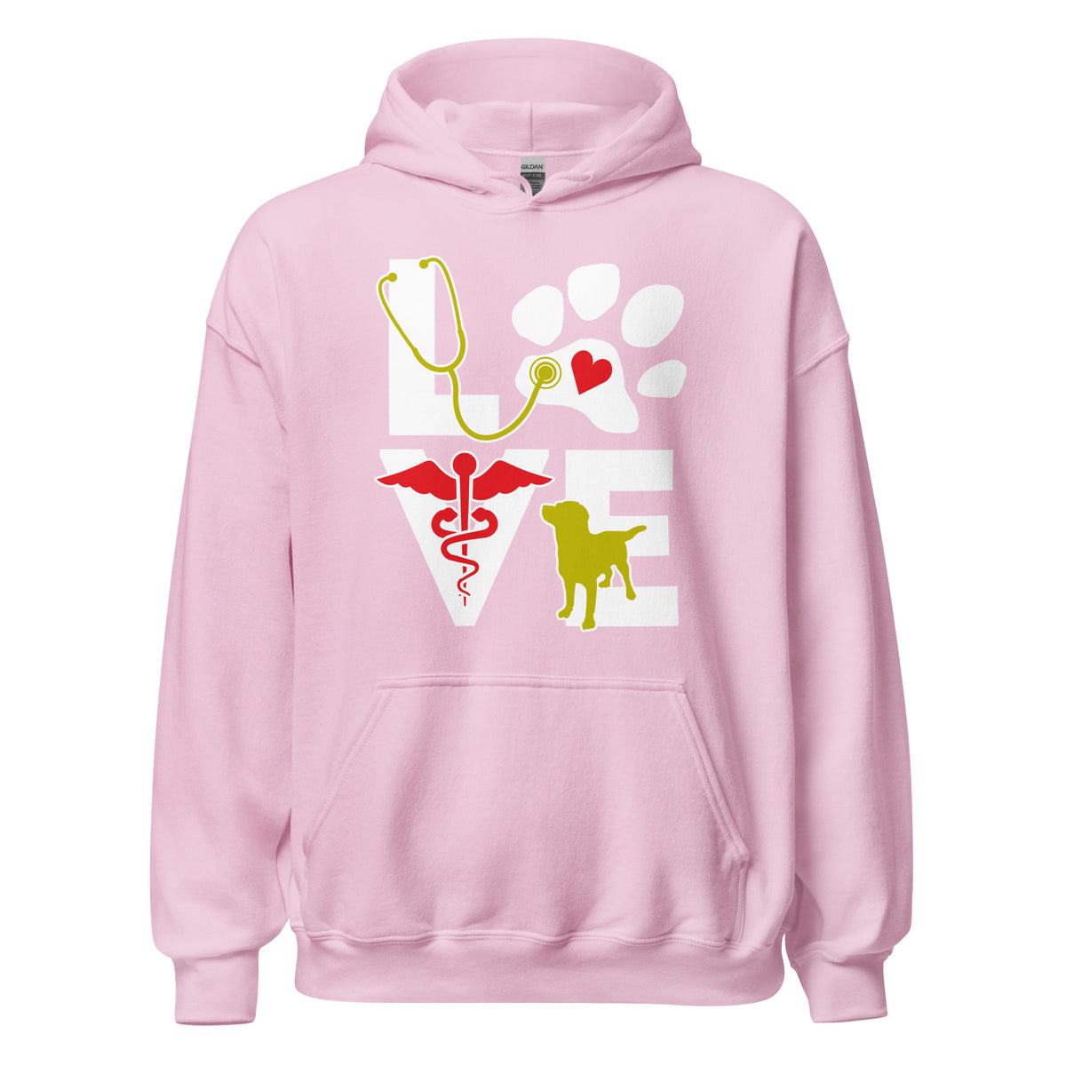 Love Dog Unisex Hoodie-Unisex Hoodie | Gildan 18500-I love Veterinary