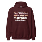 Exhausted veterinary receptionist Unisex Hoodie-I love Veterinary