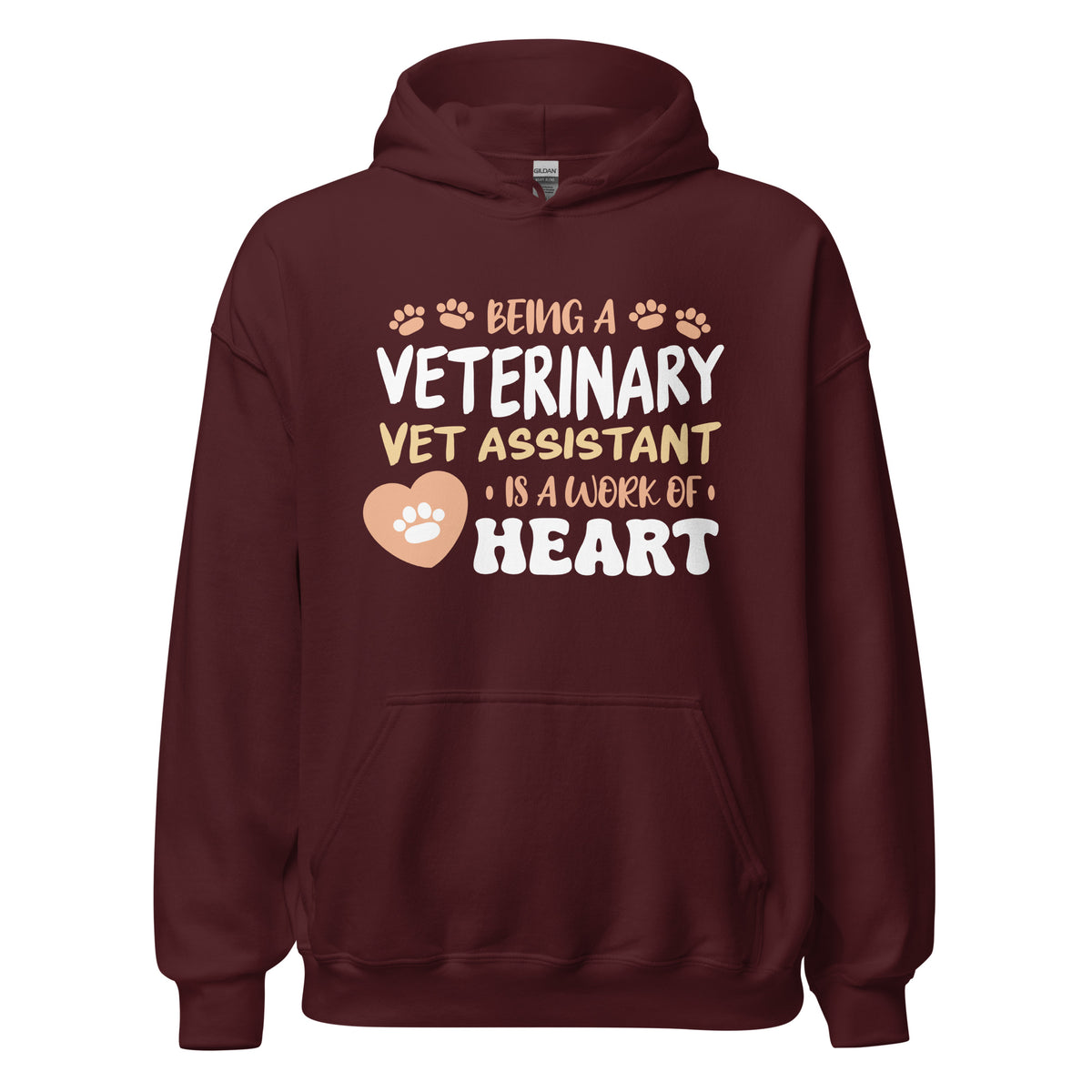Vet Assistant work of heart - Unisex Hoodie-I love Veterinary