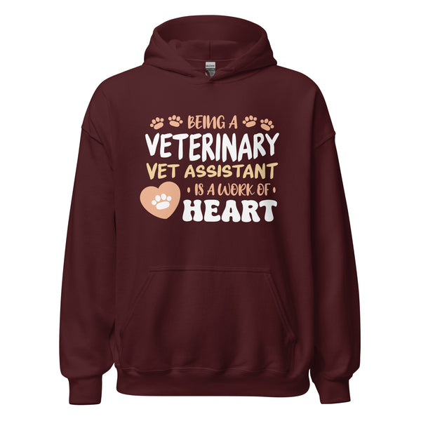 Vet Assistant work of heart - Unisex Hoodie-I love Veterinary