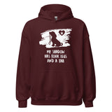 My shadow has four legs and a tail Unisex Hoodie-I love Veterinary