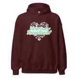 Veterinary Receptionist Heart Paws Unisex Hoodie-I love Veterinary