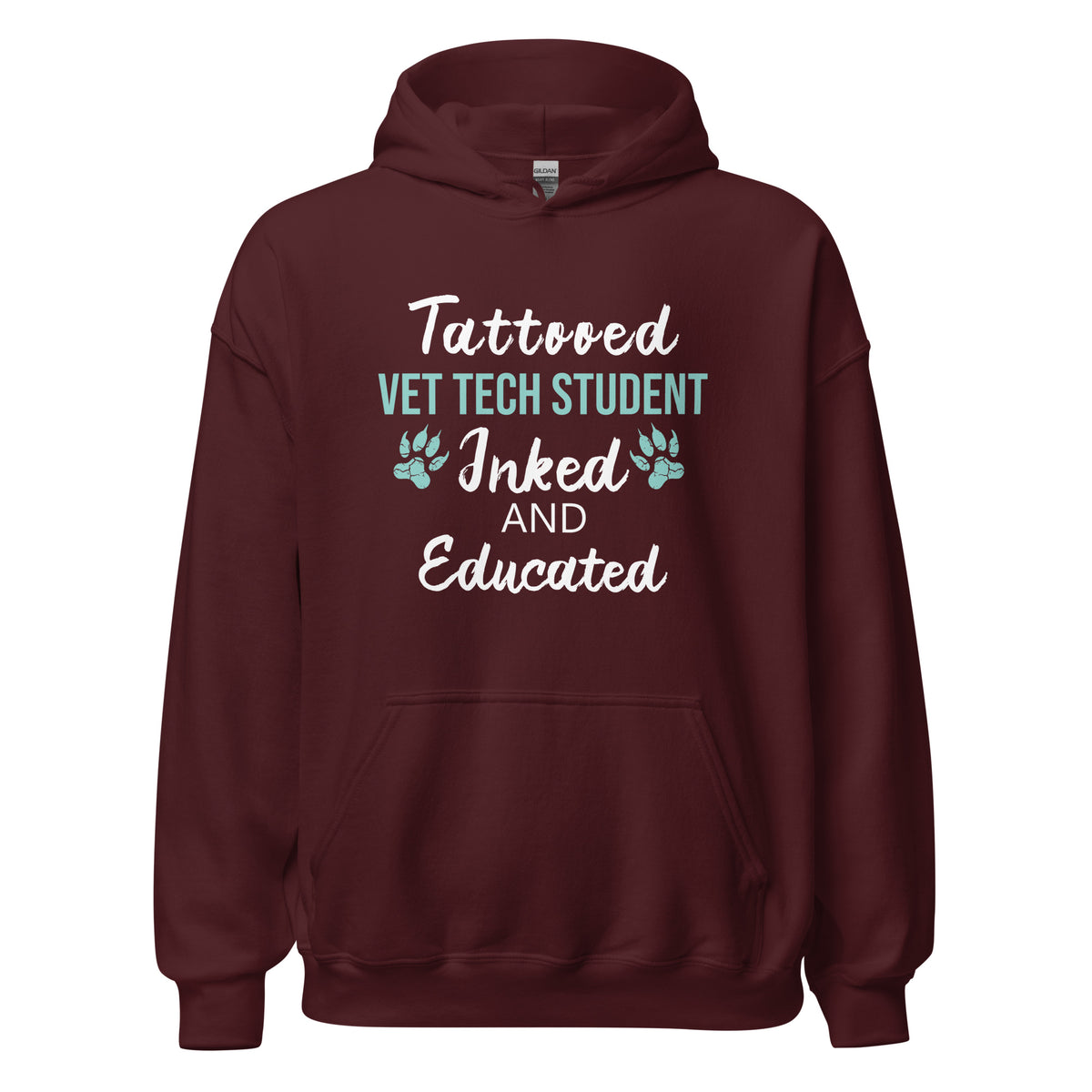 Vet Tech Student Inked and Educated Unisex Hoodie-I love Veterinary
