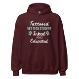 Vet Tech Student Inked and Educated Unisex Hoodie-I love Veterinary