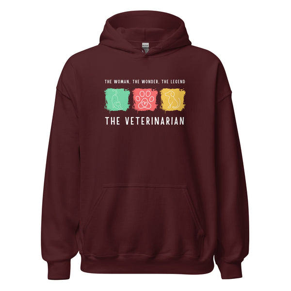 The woman, the wonder, the legend - the Veterinarian Unisex Hoodie-I love Veterinary