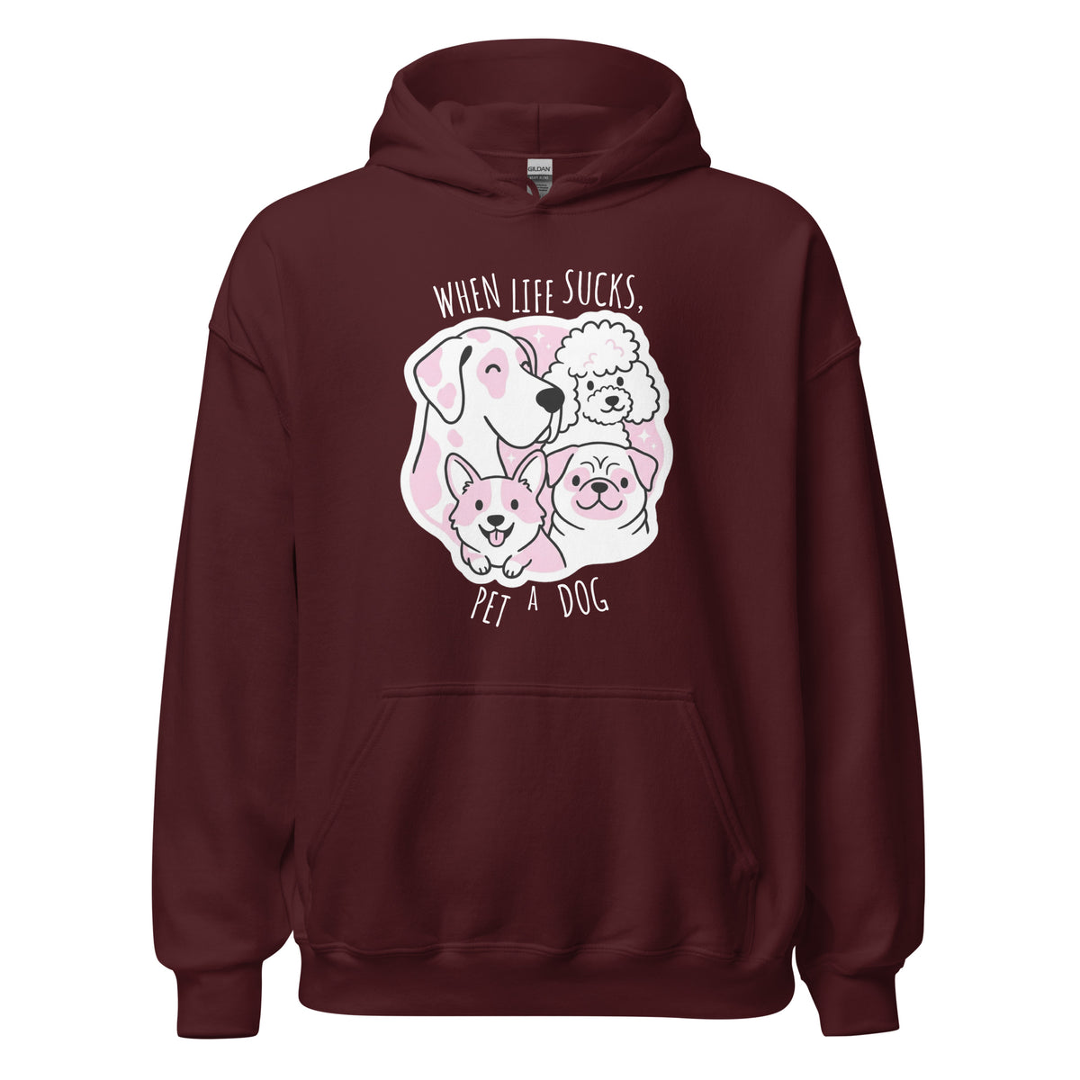 When life sucks pet a dog Unisex Hoodie-I love Veterinary