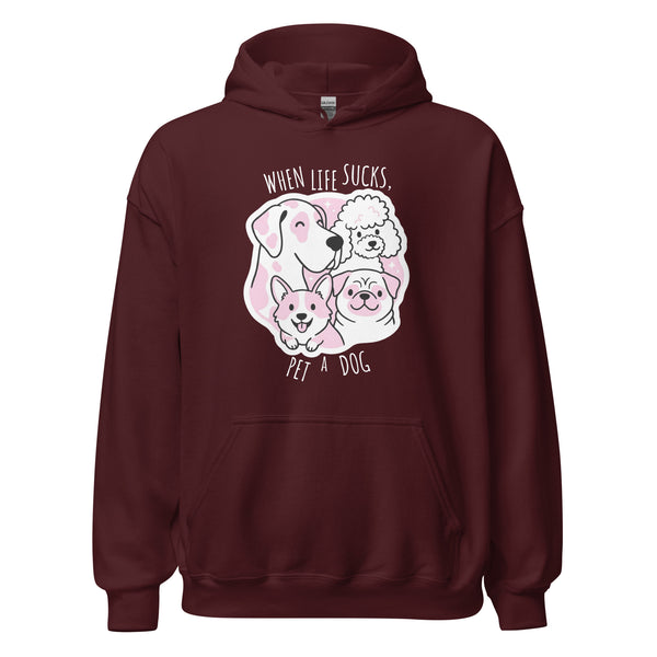 When life sucks pet a dog Unisex Hoodie-I love Veterinary