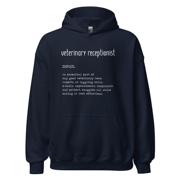 Vet Receptionist Definition Unisex Hoodie-Unisex Hoodie | Gildan 18500-I love Veterinary