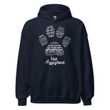 Vet Assistant Pawprint Unisex Hoodie-Unisex Hoodie | Gildan 18500-I love Veterinary