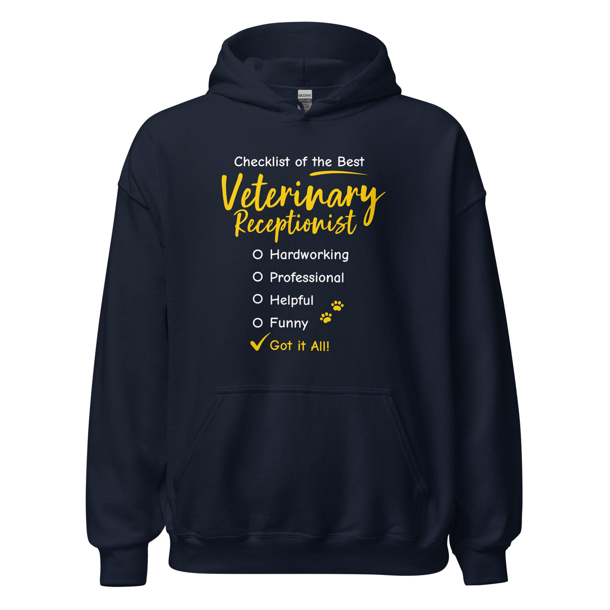 Veterinary Receptionist checklist Unisex Hoodie-I love Veterinary