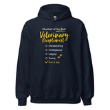 Veterinary Receptionist checklist Unisex Hoodie-I love Veterinary