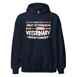 Exhausted veterinary receptionist Unisex Hoodie-I love Veterinary