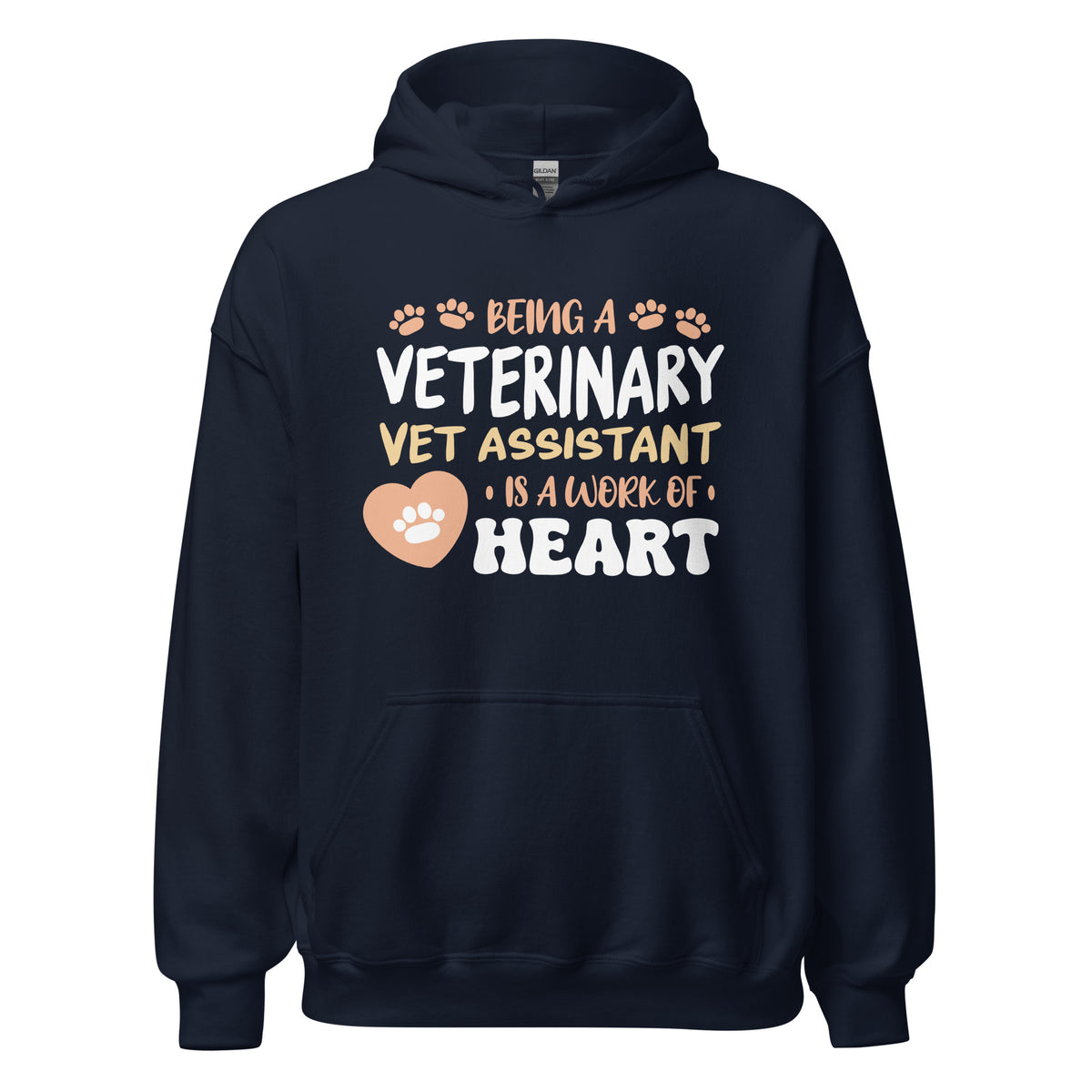 Vet Assistant work of heart - Unisex Hoodie-I love Veterinary